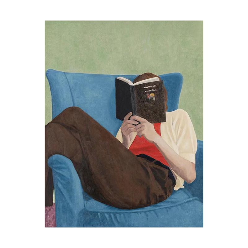 抽象文艺人物客厅装饰画小众艺术手绘油画玄关走廊过道挂画无边框