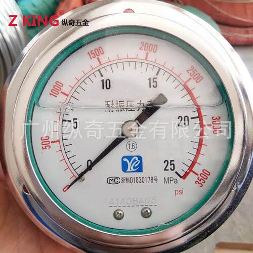厂价YN100ZT轴向带边耐震压力表充油抗震 规格齐全 质量保证