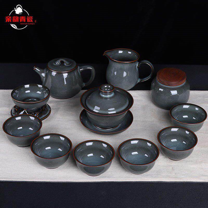 亲韵青瓷轻奢高档功夫茶具套组2025新款家用茶壶盖碗茶杯陶瓷送礼