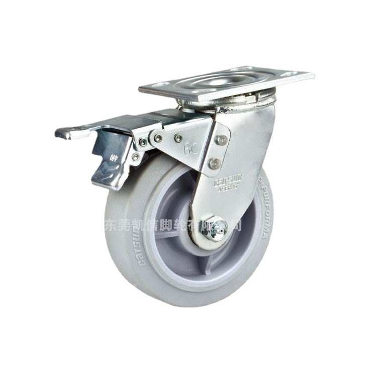 重型静音脚轮 4/5/6/8寸超级人造橡胶工业脚轮无尘车间专用万向轮