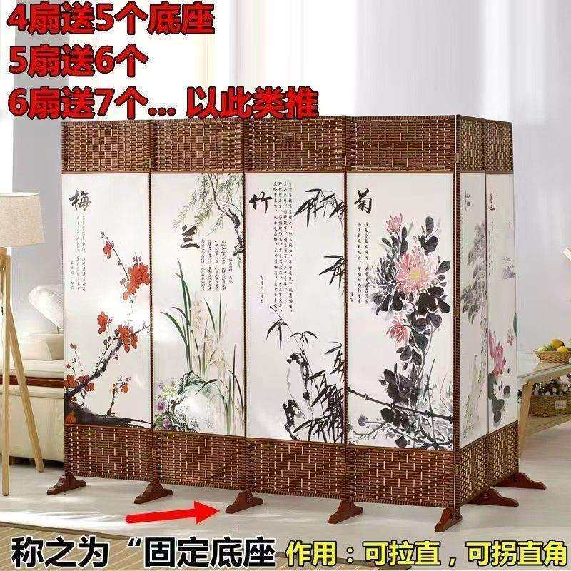 屏风隔断帘客厅卧室遮挡家用挡门挡床移动推拉可折叠玄关可盯制