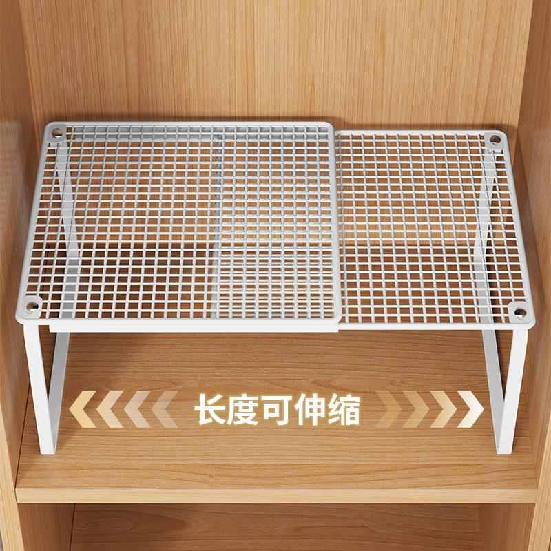 衣柜分层隔板收纳神器板柜子橱柜厨柜内衣橱房整理分层伸缩置物架