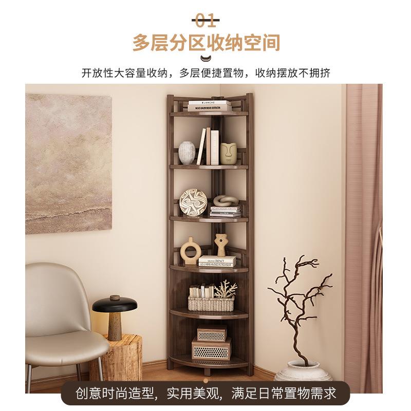 转角置物架多层三角形收纳架子客厅落地墙边靠墙柜厨房墙角三脚架