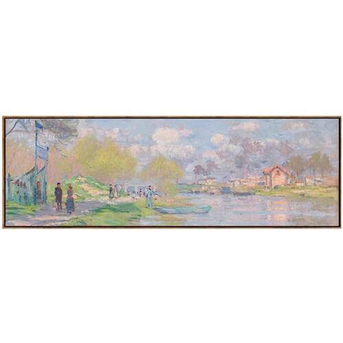 装饰画客厅高级感莫奈梵高名画挂画卧室床头沙发背景墙横版壁画