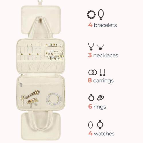 Toilet bag with jewelry storage bag hanging toilet bag fluf