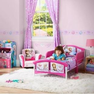 Delta儿童床简约拼接床汽车床男孩带护栏女孩公主床