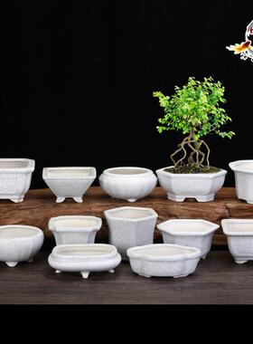 紫砂花盆迷你陶瓷手工小花盆办公室桌面微型多肉植物盆景盆菖蒲盆