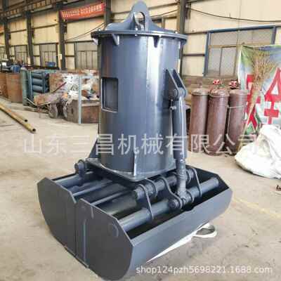 挖掘机液压抓石双开贝型贝壳斗土方清淤旋转行车抓煤贝壳斗