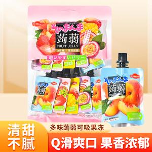 一莎600g多味蒟蒻可吸果冻 夏日儿童休闲小零食 吸吸果冻食品