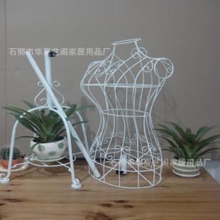 多功能可放花盆架服装展示道具铁艺模特架女人体模特