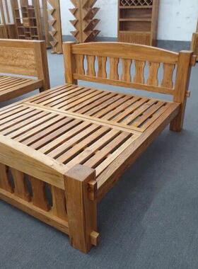 老榆木床木实中式卧风定制木双人大床1.8米民宿jlsM77MS简约主1.5