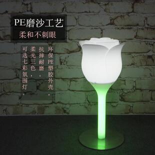 惠州厂家led玫瑰花鸡尾酒桌 酒吧七彩发光酒桌 遥控LED宴会桌
