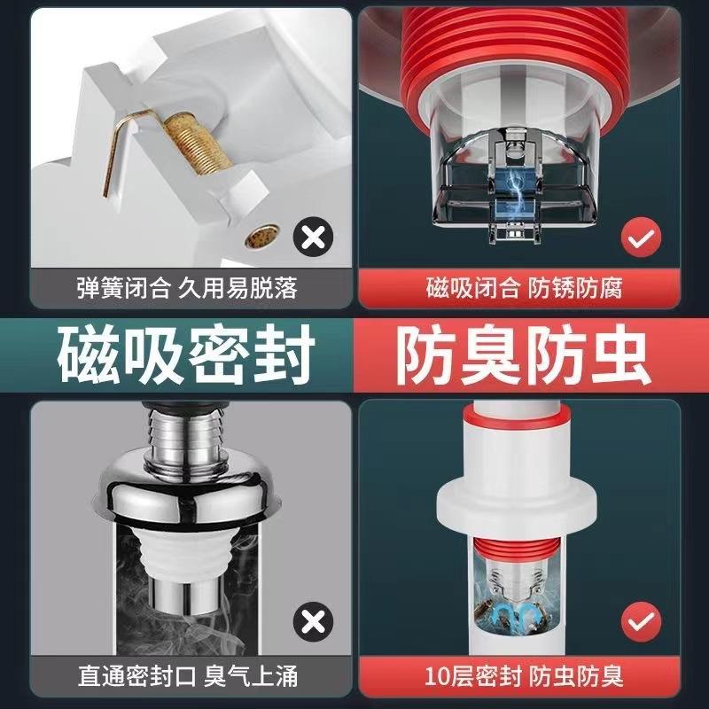 排水管堵口器厨房水管防臭下水器