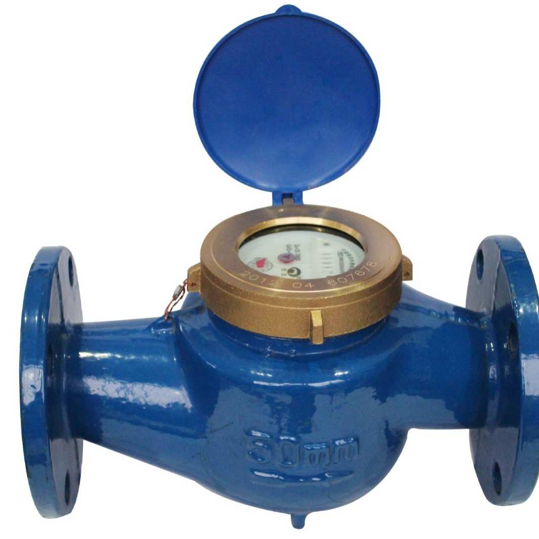 DN50旋翼式法兰连接水表2“铁壳干式法兰水表直饮水滴水精密