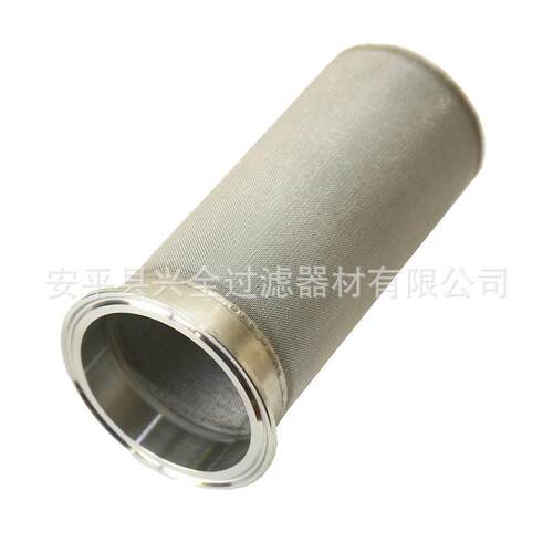 不锈钢烧结滤芯圆柱形精密滤芯空气过滤器多层微孔过滤桶污水滤芯