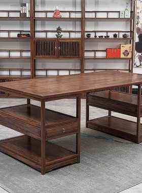 书法桌中风实木27231古新中式书画桌办公仿写字毛台笔字画画书桌家国用