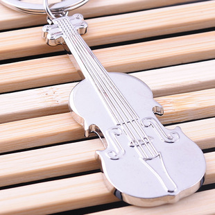 提琴钥匙大金属小提刻吉它个性礼品logo扣大吉礼挂件吉他