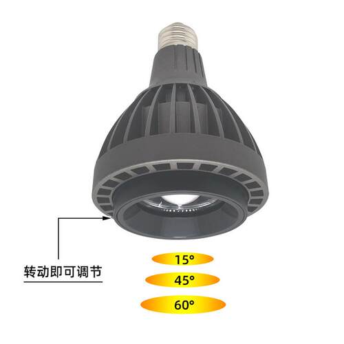 par30调焦射灯15-60度15W 20W调焦轨道灯博物馆超市服装店