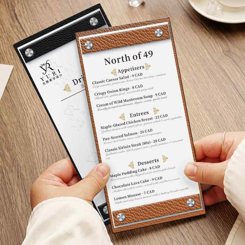 创意小众酒水单茶单菜单设计制作防水高档价目表定制定制酒水单