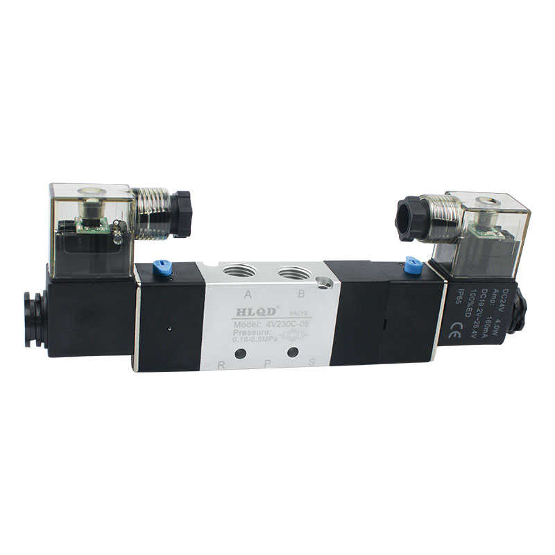 双线圈三位五通电磁阀4V130C-06 4V230C-08 4V330C-10 4V430C-12