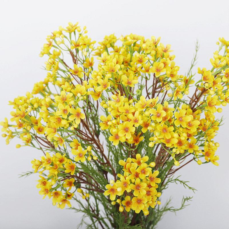 婚庆腊梅仿真花插花小碎花人造花装饰假花摆件澳洲仿真腊梅花束