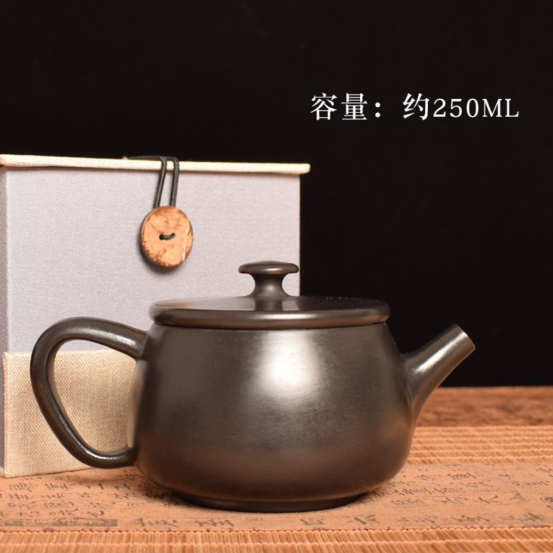 云南建水紫陶茶壶滇垚纯手工功夫茶具泡茶单壶素壶石瓢壶非紫砂壶