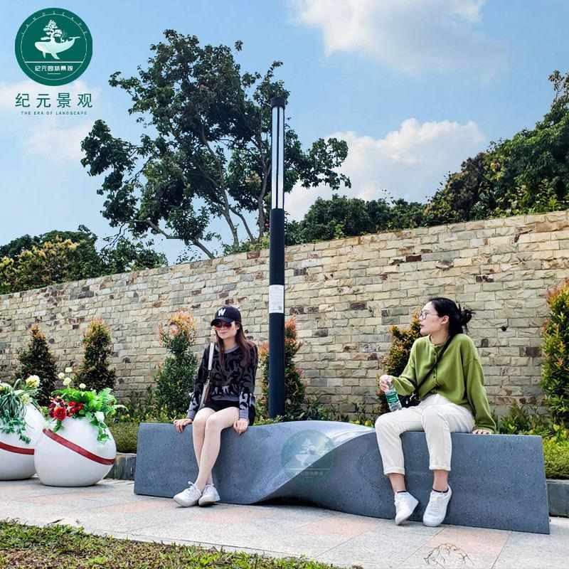 创意麻花造形玻璃钢长凳商场商业街美陈多人休息椅子户外休闲座椅