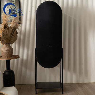 法式古风复玻A2772玻架璃柜展示古柜斗柜铁艺储中物柜边柜陈列精