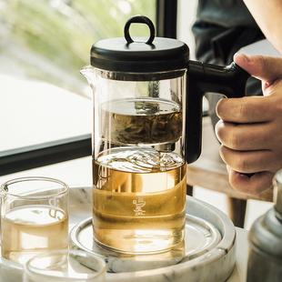 ALI6MZ 8003飘逸杯泡茶壶玻璃内胆分茶器耐热茶水分离杯懒人