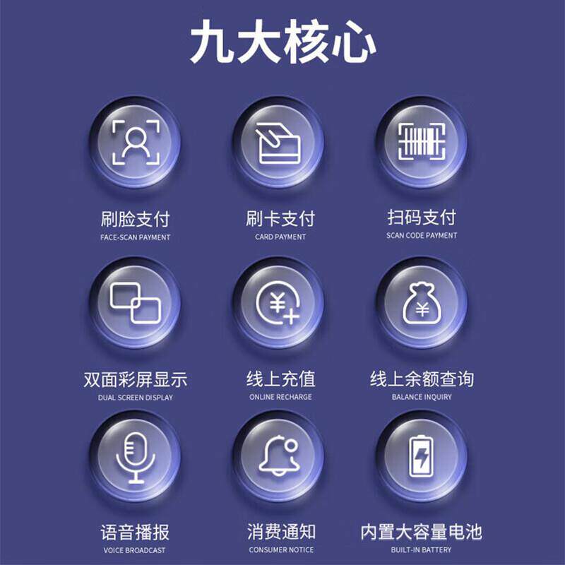 科密XF-90A 人脸识别消费机 学校单位工厂食堂刷卡售饭机 支持人