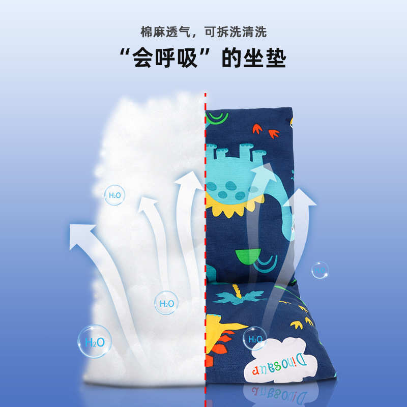 红房子恐龙布兜秋千新款室内户外棉麻儿童吊椅婴幼儿秋千