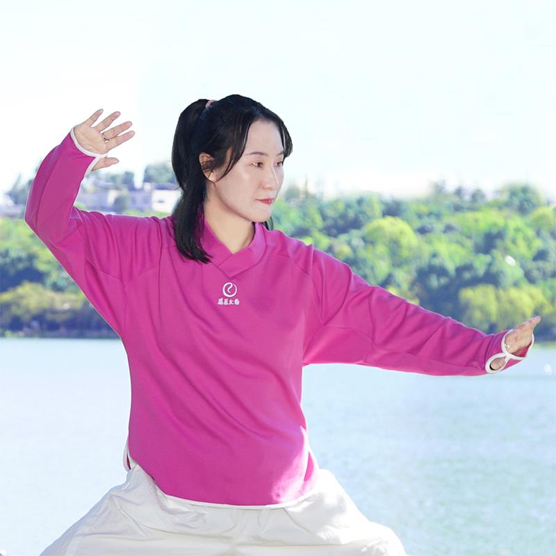 高档感恩5太极202年春新款太极服练功拳服秋女高端改良武术表演比图片