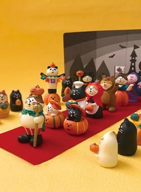日式猫万圣节氛围装饰品摆件创意搞怪小礼物礼品场景布置装扮道具