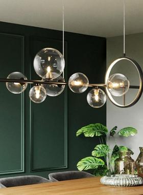 厅饭吊灯现代简约吧餐台44156前玻台岛台设计师厅璃办公室装饰吊