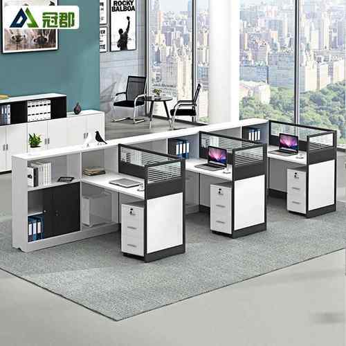 办公家具办公桌椅组合财务桌简约现代2人4人职员桌办公室创意卡位