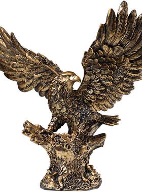 家居创意雄鹰大鹏展翅摆件乔迁客厅办公室装饰摆件树脂工艺品