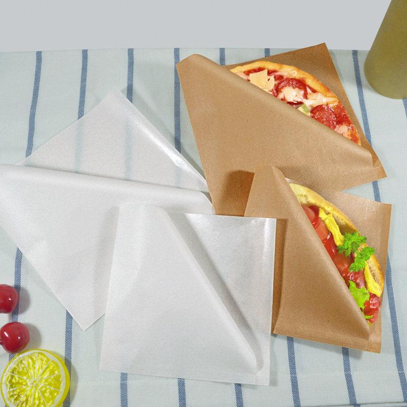食品一次性防油牛皮纸袋三角袋三明治甜甜圈面包手抓饼开口随手包