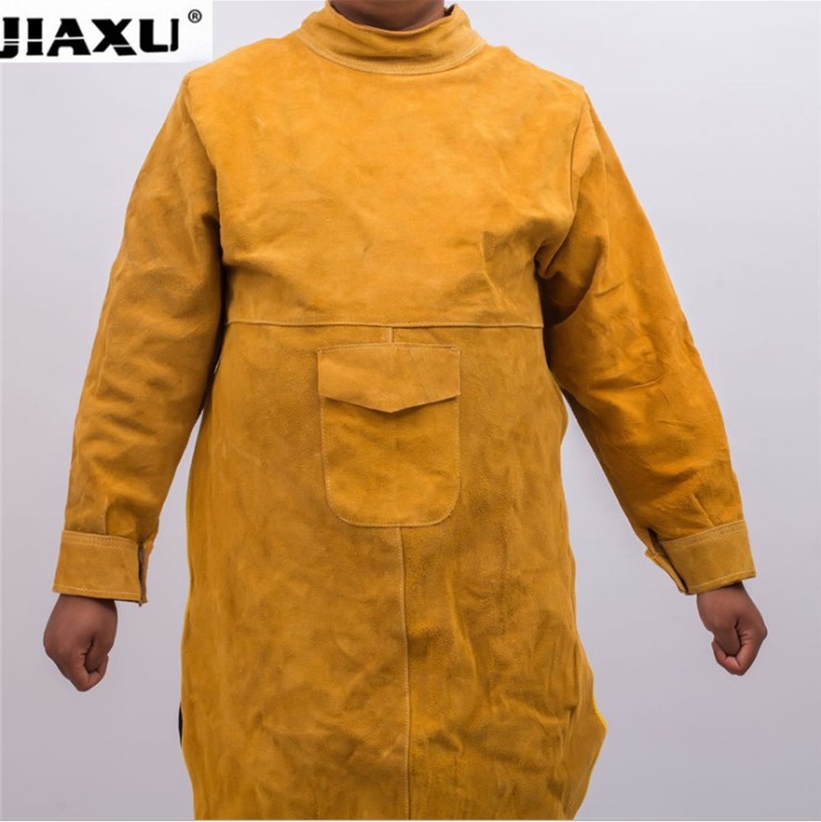 牛皮电焊防护服焊工工作服防烫阻燃耐高温耐磨反穿衣整皮焊接围裙