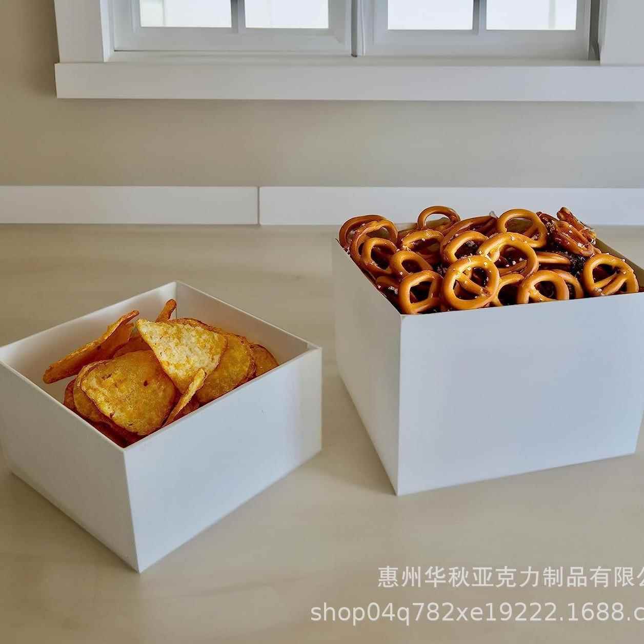 瓷礼白克食亚克力立方体婚底座亚304力自助餐品展架纸杯蛋糕甜点