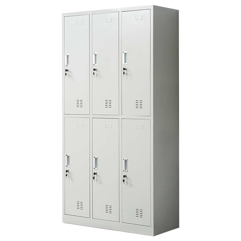 钢制员工更衣柜学校学生宿舍铁皮柜子车间浴室换衣服带锁多门柜子