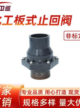 UPVC深灰色化工板式止回阀工业止逆阀内螺纹PVC硬塑料管防回流