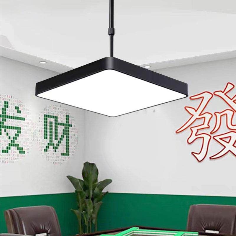 麻将灯升降吊灯店铺商用超亮理发美发店棋牌室家用房间专用灯具