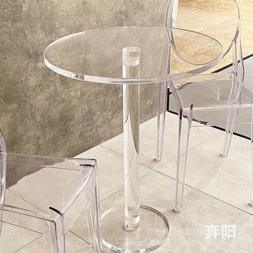 亚克力有机玻璃压克力透明水晶实心茶机桌子柜子脚家具配件品
