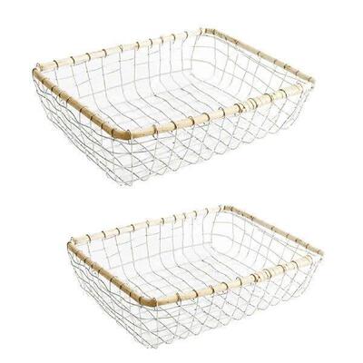 Snack Fruit Holder Wire Woven Basket Countertop Snack