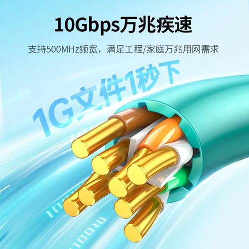 plenum CAT6万兆6类家装高速纯铜poe网线超六类非屏蔽加粗网线