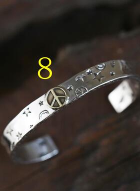 高档 牛钝精工amap笑脸手镯amp japn925银 俏皮鸦笑脸 涂手镯个性