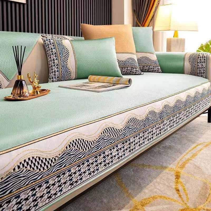 沙发垫夏季冰丝轻奢现代高端坐垫防滑凉席沙发套罩冷感盖布巾夏款,居家布艺,沙发套,淘宝优惠券,粉丝福利购,淘宝优惠卷