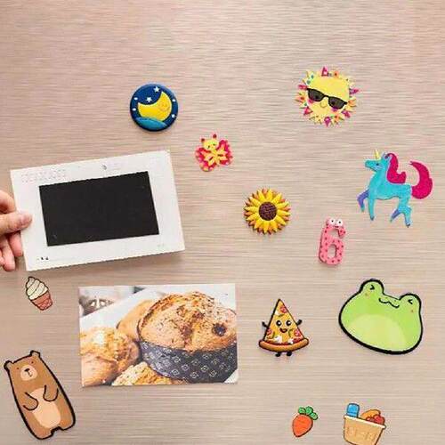 5 pcs Magnetic Sheets DIY Sticky Magnets Flexible Disks