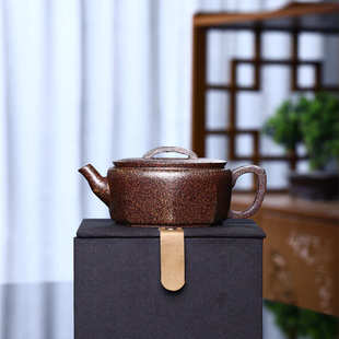 六方汉瓦泡茶壶宜兴紫砂壶原矿段泥柴烧家用手工茶具直播跨境批发