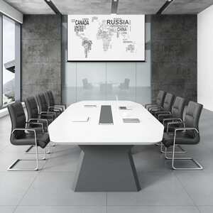 YOUE.OF会议桌长桌现代简约会议室长条桌办公家具开会桌洽谈